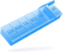 Barhon Pill Organizer Büyük, Haftalık Tıp Pill Organizers, 7 Günlük Pills Box Vaka Büyük Vitamin Supplements Fish Oil, Blue