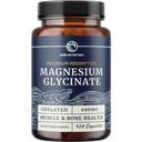 Magnezyum Glycinate 400 mg | Yüksek Aborpsiyon Formula, Calm, Kas Rahatlama, Kalp, Bone & Nerve Support for Women & Men | Chelated Magnezyum Glycinate Supplement | 120 Ct (2 Ay Supply)