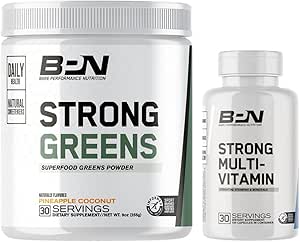 BARE PERFORMANCE NUTRITION BPN Güçlü Yeşiller ve Güçlü Multi-Vitamin