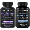 Vital Vitamins Multi Collagen Complex Plus Capsules + Resveratrol Capsules