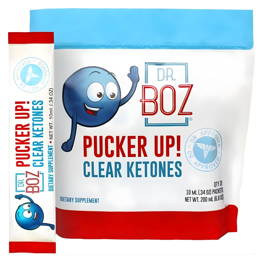 Δρ. Μποζ, βάλτε τα δυνατά σας! Clear Ketones, 20 πακέτα - Καθαρό υγρό BHB - Γρήγορη δράση εξωγενείς κετόνες - Αύξηση ενέργειας & σαφήνειας - Μέγιστη δύναμη - Ποιότητα δοκιμαστεί - Κατασκευάζεται στις ΗΠΑ - Keto Diet - 0.34oz (10ml)