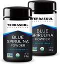 Terrasoul Superfoods Organik Blue Spirulina Toz (in Miron Glass Jar) : 2 Oz (2 Pack)