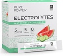 Pure Power Electrolytes, Watermelon Cucumber Flavor, 5.13 oz (145.6 g), 30 hizmet (30 Paketler), 5 Calories ve 0 g Sugar Per Service, Non-GMO, NSF Spor için sertifikalı, Dr. Mercola