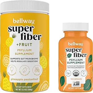 Bellway Super Fiber σκόνη + Φρούτα, Ανανάς Πάθος Φρούτα Super Fiber κάψουλες