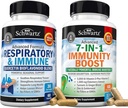 BioSchwartz Respiratory & Immune Lung Support Supplement with Quercetin (1 Ay Supply) Plus 7 in 1 Immune Support Supplement with Antioksis (2 Ay Supply)