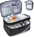Trunab Medicine Storage Bag, Kombinasyon Kilit, Lockable Pill Şişe Organizer, Seyahat İlaçları Tıp Kutusu, Prescription, Vitamins, Supplements or Medical Materials Materials Materials