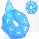 Weekly Pill Organizer, 2 Pack Portable Pill Box Ιατρική περίπτωση 6 Χρώματα (Επτά Ημέρα) Νέα έκδοση για τη βιταμίνη / Fish Oil / Χάπια / Συμπληρώματα-Αρθρίτιδα Φιλικό (μπλε)