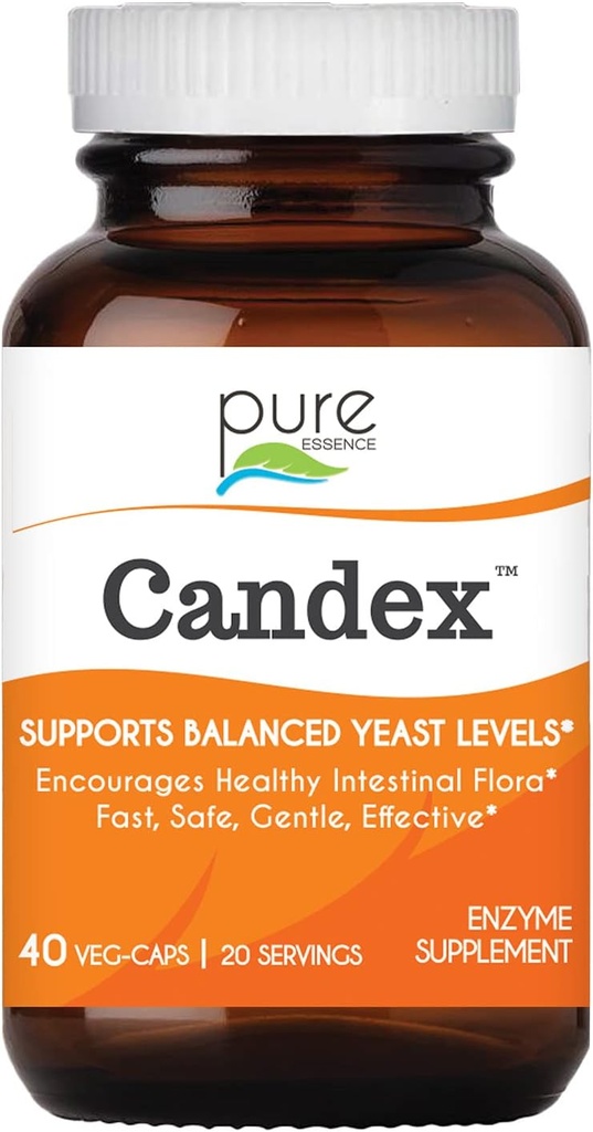 Pure Essence Candex Supplement - Yeast Overgrowth Supplement with Digestive Enzymes, Yeast Enfeksiyon Probiyotik Aid for Men and Women - 40 Capsules