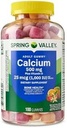 Spring Valleyuba 500 mg Plus Vitamin D 25 mcg Bone Health Diyetary Supplement Gummies, 100 Count + DRI Store Manual.