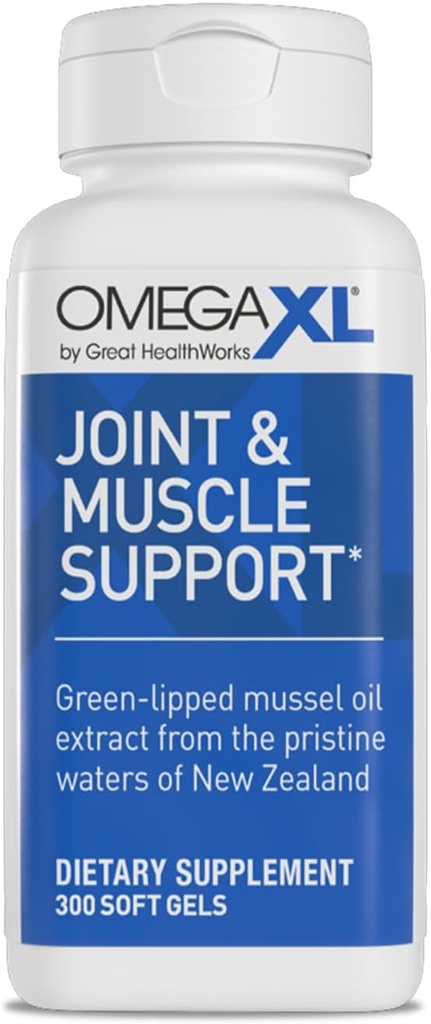 OmegaXL Ortak Destek Tamam - Doğal Kas Desteği, Green Lipped Mussel Oil, Soft Gel Pills, Drug-Free, 300 Count