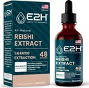 Reishi Mushroom Supplement - Reishi Mushroom Capsules veya Toz'tan Daha Hızlı Aborsiyon - Reishi Mushroom Extract Longevity - Reishi Mushroom Tincture - 2 Fl Oz Tarafından E2H