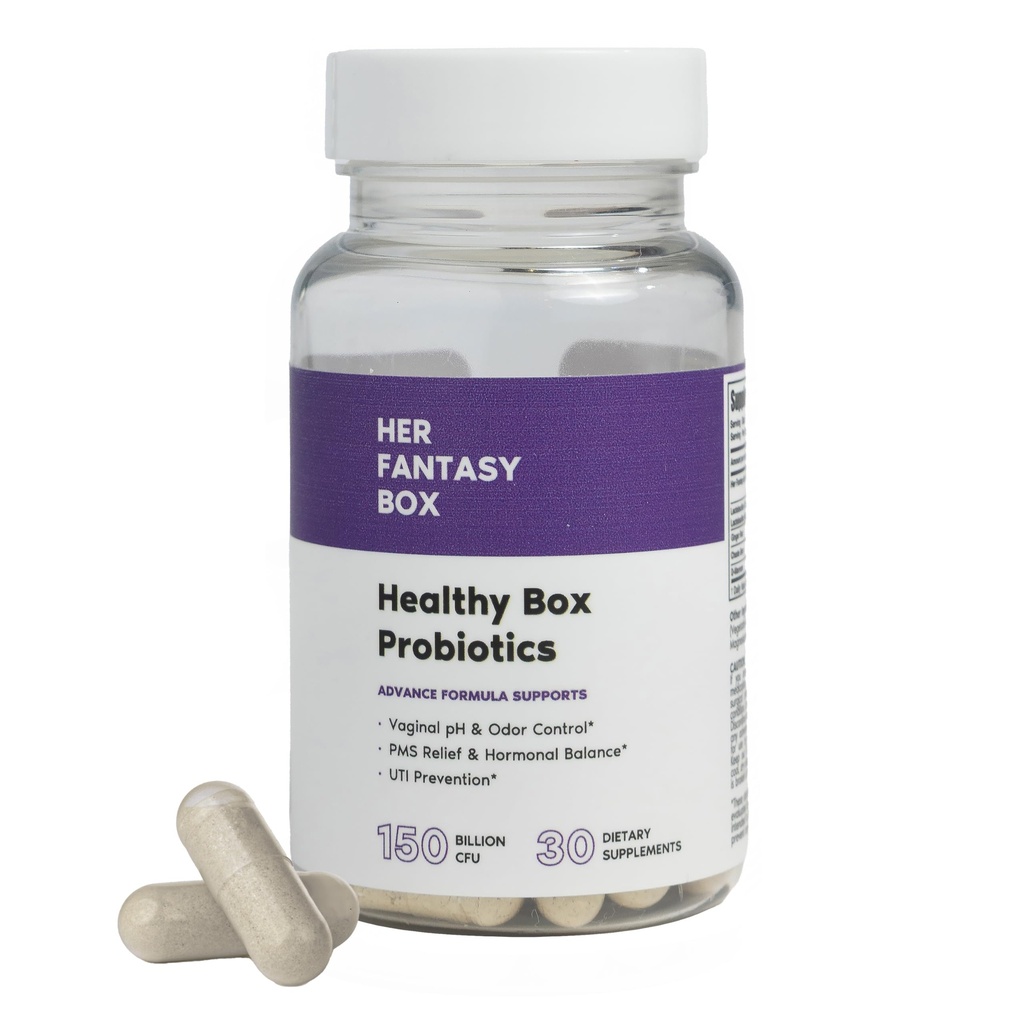 Fantasy Box | Sağlıklı Kutu | Kadınlar için Vaginal Probiyotikler – Prebiyotikler + Gelişmiş Lactobacillus - Hormonal Denge, PMS Relief – Feminine Health Support with Cranberry & D-Mannose