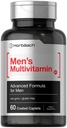 Horbäach Mens Multivitamin | 60 Caplets | Advanced Formula | with Vitamin C, D, Magnesium, Minerals & More | Non-GMO & Gluten Free Supplement