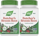 Nature's Way Butcher's Broom Root, Traditional Leg Vein Support*, 100 Vegan Capsules (πακέτο του 2)