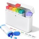 Daviky Pill Organizer 2 φορές την ημέρα - Μεγάλη Χωρητικότητα Εβδομαδιαία AM Pill Box with Heart Latch, 7 Day Travel Pill Case, Χαριτωμένη Ιατρική Organizer for Medication, Βιταμίνες, Συμπληρώματα