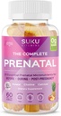 SUKU Προγεννητική πολυβιταμίνη Gummies – Φολικό, ασβέστιο, βιταμίνη D3, B12, K2 – Χωρίς ζάχαρη, χορτοφαγική, χωρίς γλουτένη υποστήριξη εγκυμοσύνης – Ανανάς Fla 60 μέτρα