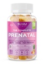 SUKU Prenatal Multivitamin Gummies – Folate,dis, Vitamin D3, B12, K2 – Sugar-Free, Vegetarian, Gluten-Free Orchid Support – Pineapple Peach Flavor – 60 Countle