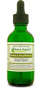 Green Organic Supplements Lugol's Iodine Solution 2, 2oz (Pack of 1)