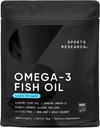 Spor Araştırması Triple Strength Omega 3 Fish Oil - Burpless Fish Oil Supplement w/EPA & DHA Fatty Acids from Wild Alaskan Pollock - Heart, Brain & Immune Support for Men & Women - 1250 mg, 240 ct