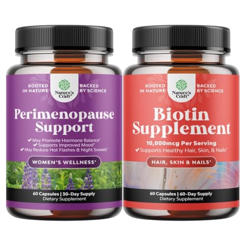Kadınlar için Perimenopause Tamamı - Kadınlar ve Pure Biotin Pills için Çok İyilik Menopause Relief for Women - Dur Saç Saç Saç Büyümesini Durdurun