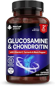 Glucosamine ve Chondroitin MSM - Yüksek Güç Ekstra Absorbency En Zenginleştirilmiş C, Glucosamine Sulphate Chondroitin Sulphate, MSM ve C Gluten-Free, GMP, 120 Gıda Tamamlama Tabletleri