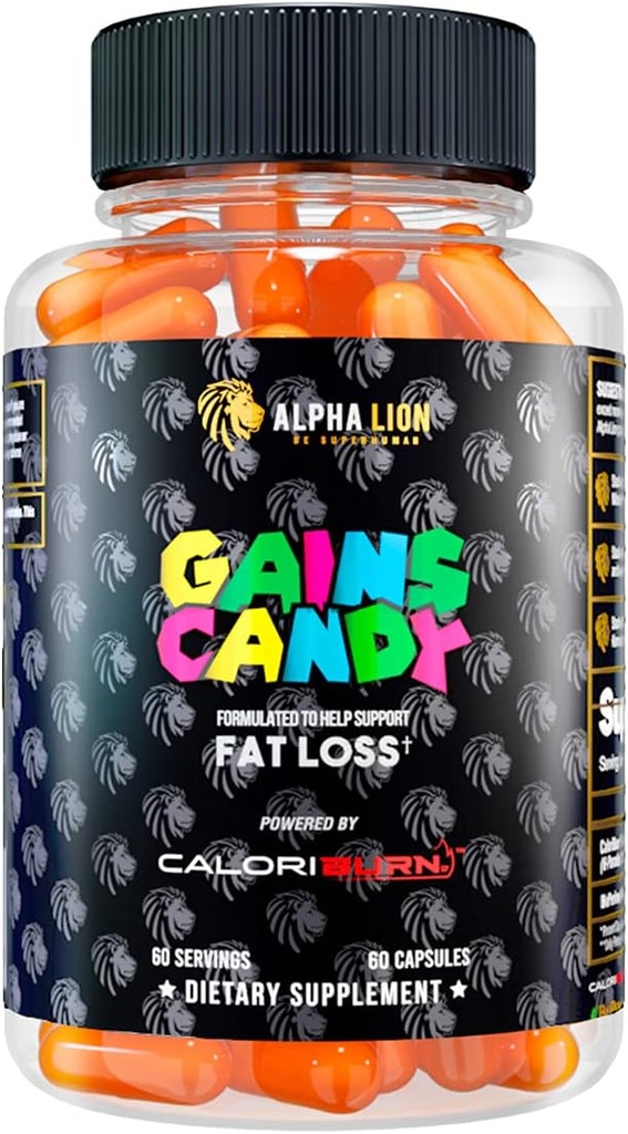 ALPHA LION Gets Candy, Pills That Support Kilo Kaybı, Enerji Supplements,% 100 Doğal Ekstraksiyon, Calorie Yan, Sağlıklı Metabolism, 60 Capsules (Fat Lost - CaloriBurn®)