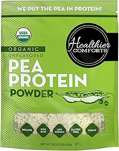 Healthier Comforts Unlavored Pea Protein Powder - Χαμηλό Νάτριο (1 lb.) 
