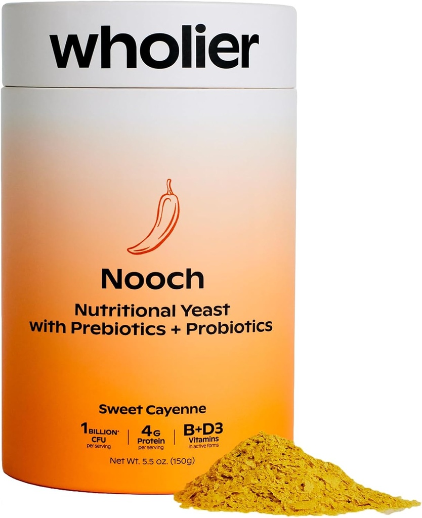 wonier Nutritional Yeast Flakes with Prebiotics & Probiotics for Gut Health. Μεθυλοκοβαλαμίνη Βιταμίνη Β12 & Βιταμίνη D3.