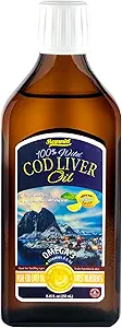 Sanniti 100% Doğal Cod Liver Oil, 1081 mg Total Omega-3 Fatty Asits, Wild Caught Nordic, 250 mL (8.4 oz) (Lemon)