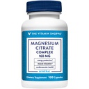 Shoppe Magnezyum Citrate Kompleksi 160MG, Mineral Supplement That Supports Bones, Teeth & Energy Production (100 Capsules)