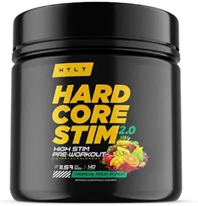 HTLT PES Stim Pre-Workout Toz 11.57 Oz, 250 mg Caffeine | 350 mg Eria Jarensis Ekstraksiyon | 600 mg DMAE (Grape)