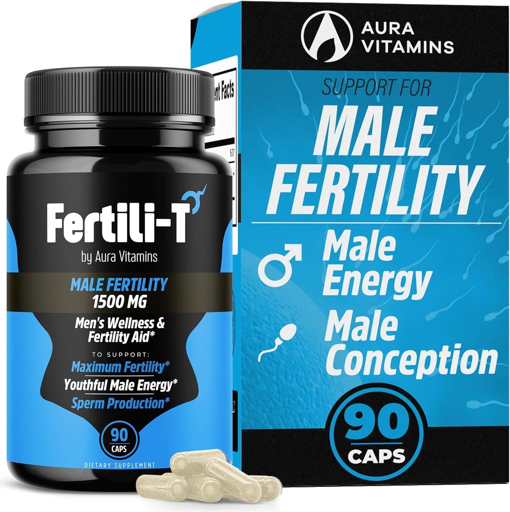 Fertili-T Man Male Ferttitude Support | 1500 MG | 90 Capsules | Boosts Sperm Health, Energy & Wellness | Doğal Ferttitude | Easy-to-Swallow (1)