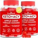 Apple Cider Vinegar Gummies, DW ACV Gummies with Probiyotiks, Vitamin B12 & Keto Support, 2000 mg ACV with Mother for Digestion, Metabolism, Cleanse & Detox Diyet, Vegan, Low Sugar, 120 Counts