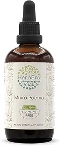 Muira Puama B120 Alkol-Free Herbal Extract Tincture, Tempd Liquid Drops Natural Muira Puama (Ptychopetalum Olacoides) 4 fl oz