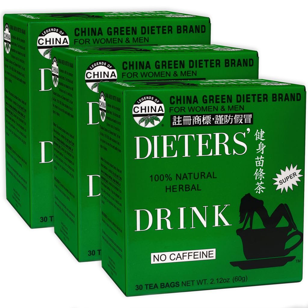 Lee'nin Senna Tea 3-Pack – Green Diyeter'in İçgörü, Caffeine-Free 100% Natural Herbal Detox & Digestive Support, 30 Ct Every