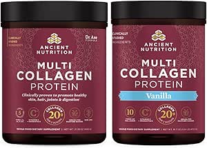 Αρχαία διατροφή Multi Collagen Protein Powder, Άγευστη, 60 σέρβις + Multi Collagen Protein Powder, Βανίλια, 45 σέρβις