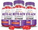 Justified Laboratories (3 Pack Ultra Quick Keto ACV Gummies Extreme 2000MG Ultraquick Keto Gummies Apple Cider Vinegar Formed with Pomegranate Beet Buice Powder B12 Vegan Non GMO 180 Gummys