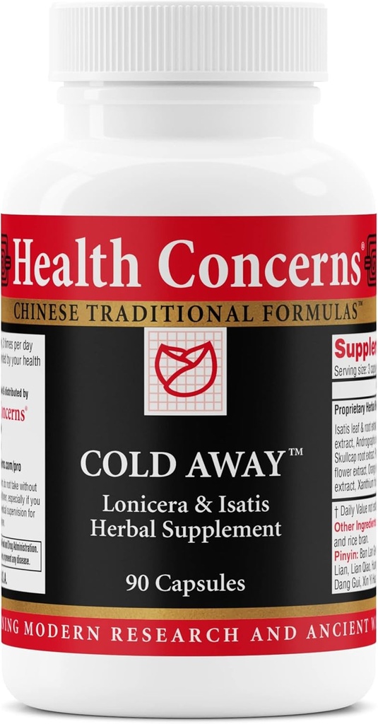 Cold Away - Immune Support & Defense - Cold & Flu Relief için Vitamin Supplement - Immunity System Alert - Licorice Root, Dong Quai, Çin Skullcap & Andrographis - 90 Capsules