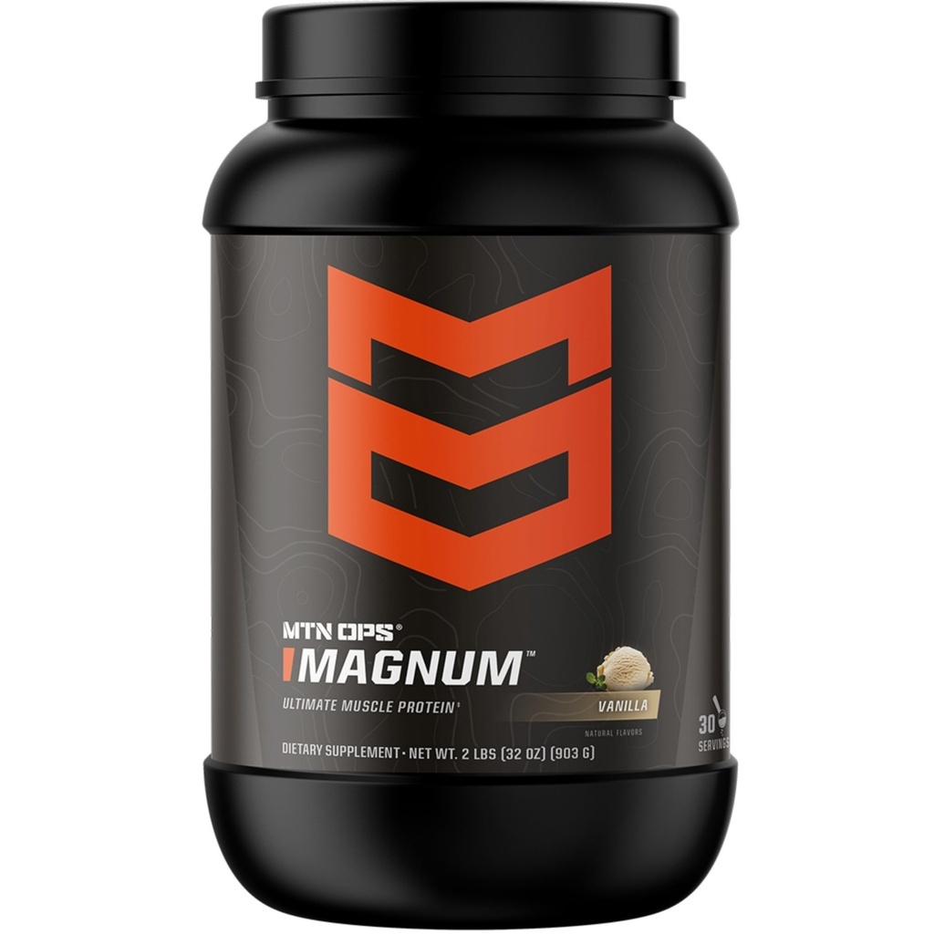MTN OPS Magnum Vanilla proteini Toz, 23g of Whey Isolate Protein & Süt Protein BCAAs, Zero Sugar & Gluten Free, Vanilla Milkshake, 30-Serving Tub Tub Tub