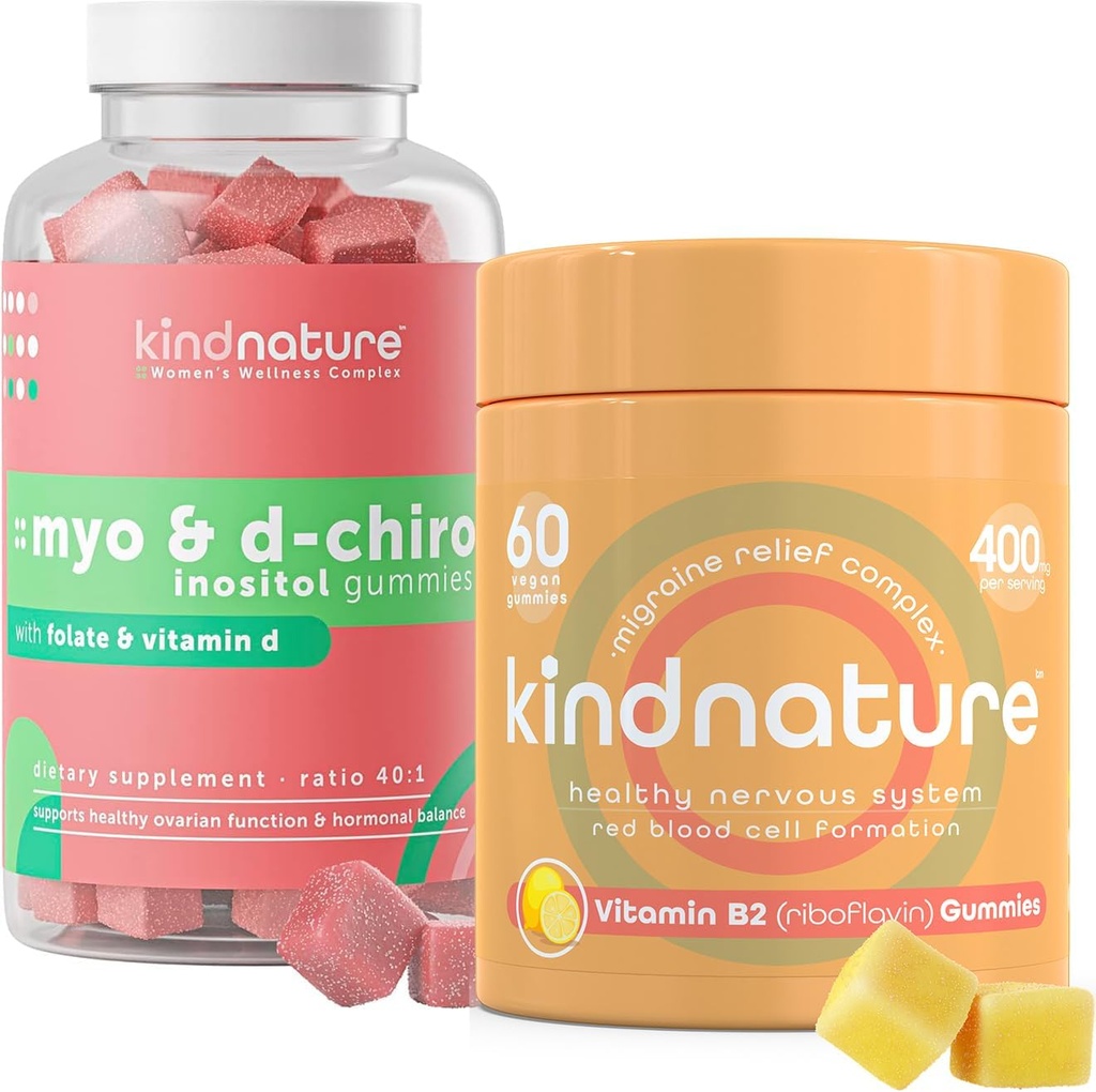 Sonature Myo-Inositol & Vitamin B2 Wellness Sche - Hormonal Denge, Migraine Relief & Energy Support Gummies