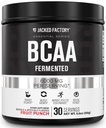 Jacked Factory BCAA Toz (Fermented) - 6g Branched Chain Essential Amino Asit Supplement for Improv Muscle Recovery, Reduced Fatigue, Artan Güçlü, Kas Büyüme - 30 Hizmet, Meyve, Zehirli Zehirler