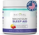 Magnezyum Sleep Night Time Toz - Magnezyum Citrate, Magnezyum Glycinate with Melatonin, L-Theanine ve GABA Sleep Aid, Natural Sleep Supplement, Vegan, Gluten-Free, Raspberry Lemon Flavor