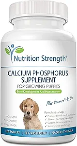 Köpek Tamamı için kalsiyum Phosphorus, Puppies için, Sağlıklı Köpek Kemiklerini ve Puppy Growth Rate, Dog Bone Supplement, 90 Soft Chews