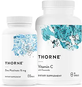 THORNE - Immune Support Bundle: Ψευδάργυρος Πικολινικός και Βιταμίνη C Κάψουλες - 60 εξυπηρετούν