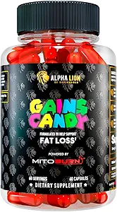 ALPHA LION Gets Candy, Supplement Pills That Support Kilo Kaybı, Appetite Suppressant, Keto-Diet Friendly, Decrease Body Fat, Yükselt Energy & Workout Performansı, 60 Capsules (MitoBurn®)