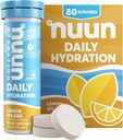 Nuun Daily Electrolyte Tabletleri, Magnezyum, Pyum, Chloride & sodyum, Gluten Free, Sugar Free, & Vegan, Lemon Rooney Flavor, 8 Pack (80 Hizmet Toplamı)