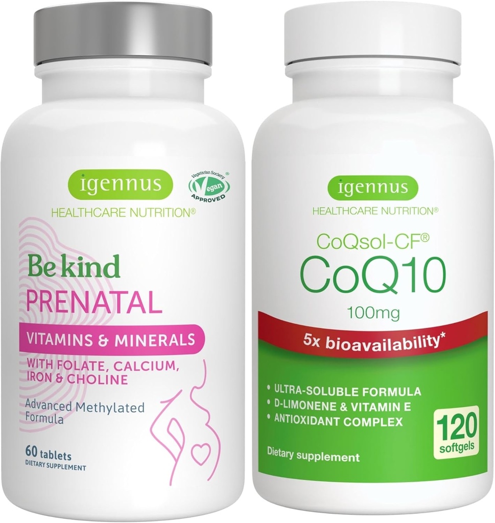Gelişmiş Prenatal Multivitamin + Yüksek Abvitamin CoQ10 100 mg 120 Softgels Gebelik Destek Paketi Tarafından Igennus