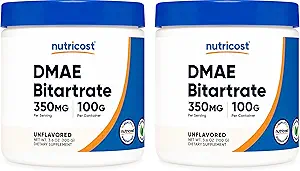 Nutricost Pure DMAE-Bitartrate Toz 100G (2 Şişe)