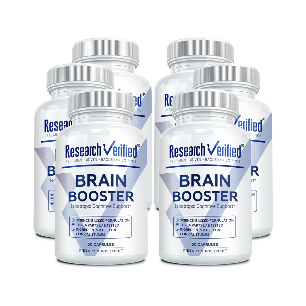 Beyin ATM - Bilişsel Fonksiyonlu Geliştirmek için Nootropic Supplement - 360 Vegan Dostu Capsules - 6 Şişes