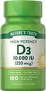 Nature's Truth D3 Vitamin 10.000 IU συμπλήρωμα Softgels 